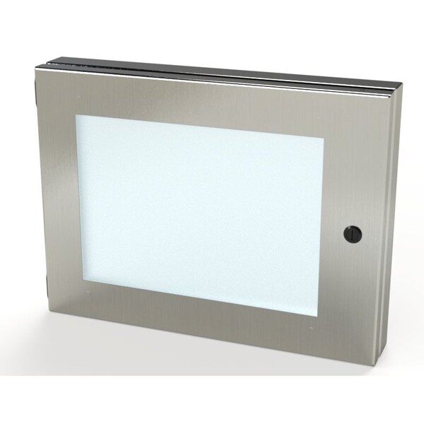 Hinged Window, 12 in. H x 16 in. W x 1-1/2 in. L, 304 Stainless Steel, Polycarbonate